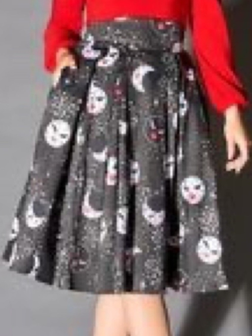 Pinup girl clothing.. Little june circle , skirt with moon rare no longer